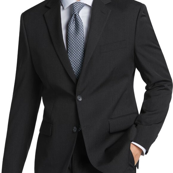 NEW Pronto Uomo Platinum Modern Fit Wool BLACK Suit Jacket BLAZER 36 REGULAR 36R - Picture 1 of 2